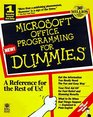 Microsoft Office 97 Programming With Vba for Dummies