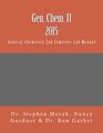 Gen Chem II 2015 Second Semester Laboratory Manual