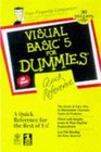Visual Basic for Dummies Quick Reference