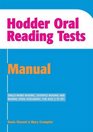 Hodder Oral Reading Tests Manual