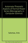AutomataTheoretic Aspects of Formal Power Series