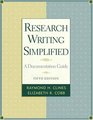 Research Writing Simplified A Documentation Guide