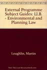 External Programme Subject Guides LlB  Environmental and Planning Law