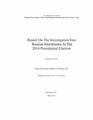 The Mueller Report on the Investigation into Russian Interference in the 2016 Presidential Election Volume II of II