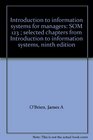 Introduction to information systems for managers SOM 123  selected chapters from Introduction to information systems ninth edition