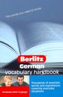 Berlitz German Vocabulary Handbook (Berlitz Guides)