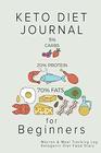 Keto Diet Journal for Beginners Macros  Meal Tracking Log Ketogenic Diet Food Diary