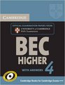 Cambridge BEC 4 Higher Selfstudy Pack  Examination Papers from University of Cambridge ESOL Examinations