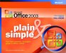 Microsoft  Office System Plain  Simple  2003 Edition