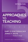 Approaches to Teaching Fifth Edition