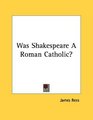 Was Shakespeare A Roman Catholic