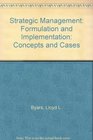 Strategic Management Formulation and Implementation Concepts and Cases