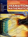 The University of Chicago Mathematics Project Transition Mathematics Volume 2  TEACHER'S EDITION