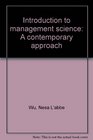 Introduction to management science A contemporary approach