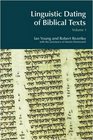 Linguistic Dating of Biblical Texts An Introduction to Approaches and Problems