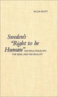 Sweden's Right to Be Human SexRole Equality The Goal and the Reality