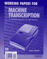 Machine Transcript A Comprehensive Approach Transparencies