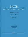 Mattauspassion / St Matthew Passion  BWV 244 Klavierauszug / Vocal Score
