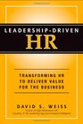 LeadershipDriven HR Transforming HR to Deliver Value for the Business