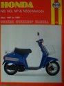 Honda NB ND NP and NS50 Melody 198185 Owner's Workshop Manual