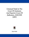 Criminal Trials In The Court Of Assistants And Superior Court Of Judicature 16302700