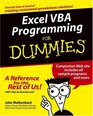 Excel VBA Programming For Dummies   (For Dummies (Computer/Tech))