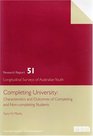 Completing University Characteristics and Outcomes of Completing and Noncompleting Students  Code A2095BK