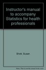 Instructor's manual to accompany Statistics for health professionals