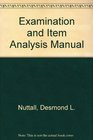 Examination and Item Analysis Manual