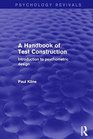 A Handbook of Test Construction Introduction to Psychometric Design