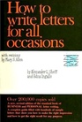 How To Write Letters For All Occasions