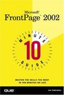 10 Minute Guide to Microsoft  FrontPage 2002