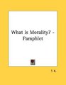 What Is Morality  Pamphlet