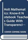 KnowIt Notebook Teacher's Guide Volume 2 for Holt Mathematics Course 2