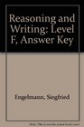 Reasoning and Writing Level F Answer Key