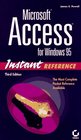 Microsoft Access for Windows 95 Instant Reference