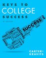 Keys to College Success Plus NEW MyStudentSuccessLab Update  Access Card Package