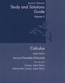 Calculus: Student Study And Solutions Guide Vol. 2