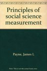 Principles of social science measurement