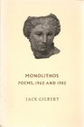 Monolithos Poems 1962 and 1982