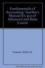 Fundamentals of Accounting Teacher's Manual for 4reof Advanced and Basic Course