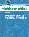 Problem Solving Masters Workboook Grade 4 (Scott Foresman-Addison Wesley Mathematics)