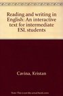 Reading and writing in English An interactive text for intermediate ESL students