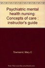 Psychiatric mental health nursing Concepts of care  instructor's guide