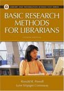 Basic Research Methods for Librarians Fourth Edition