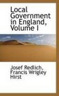 Local Government in England Volume I