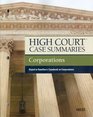 High Court Case Summaries on Corporations Keyed to Hamilton 11th