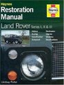 Land Rover Series I II  III Restoration Manual