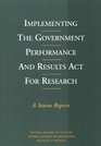 Implementing the Government Performance and Results Act for Research A Status Report