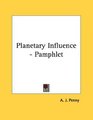 Planetary Influence  Pamphlet